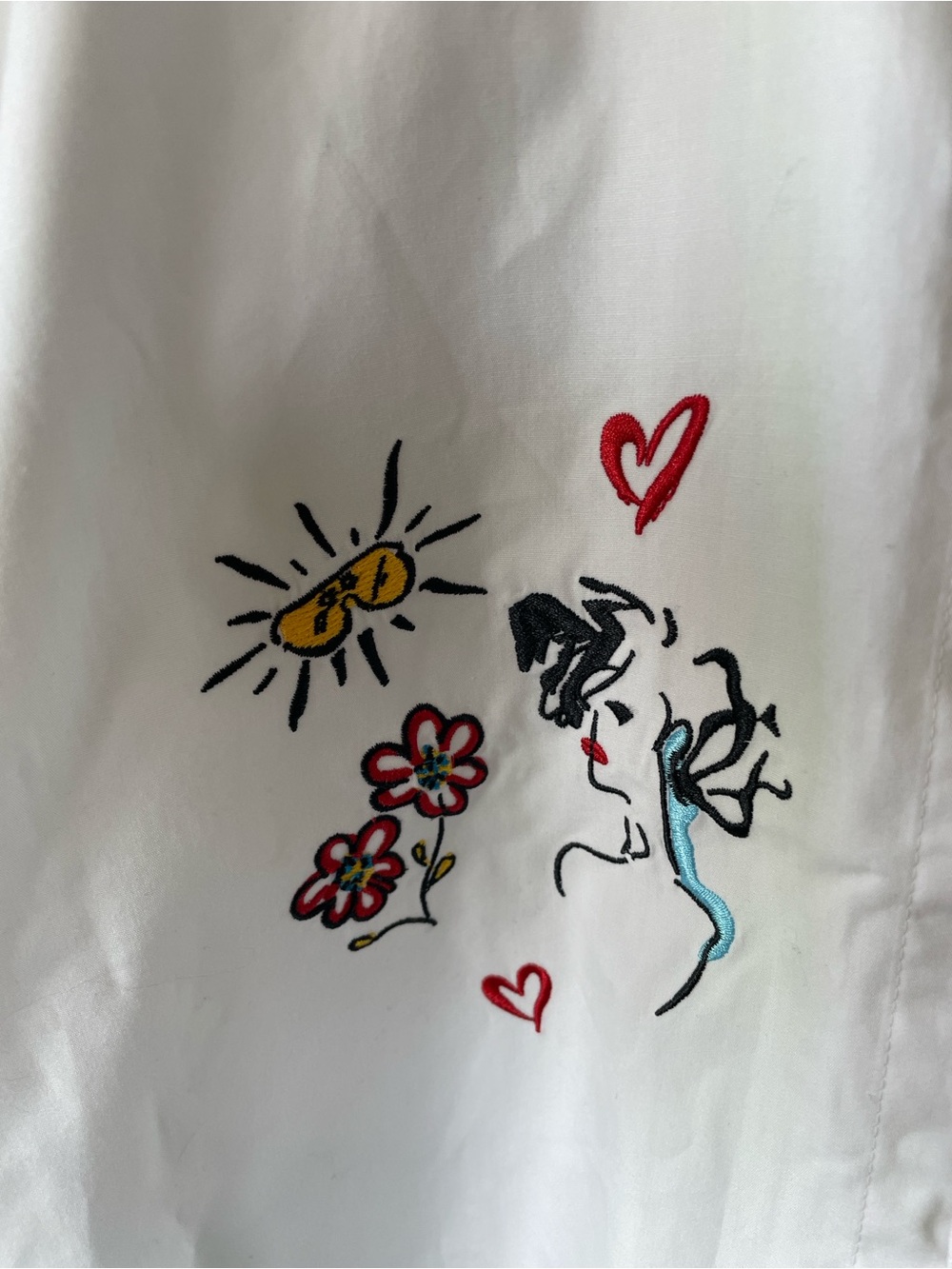 BWT Karl Lagerfeld White Embroidered Short-Sleeve Shirt. Price Is firm - Picture 7 of 12